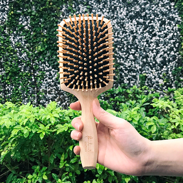 ケヤキクッションウッドピンパドルブラシ